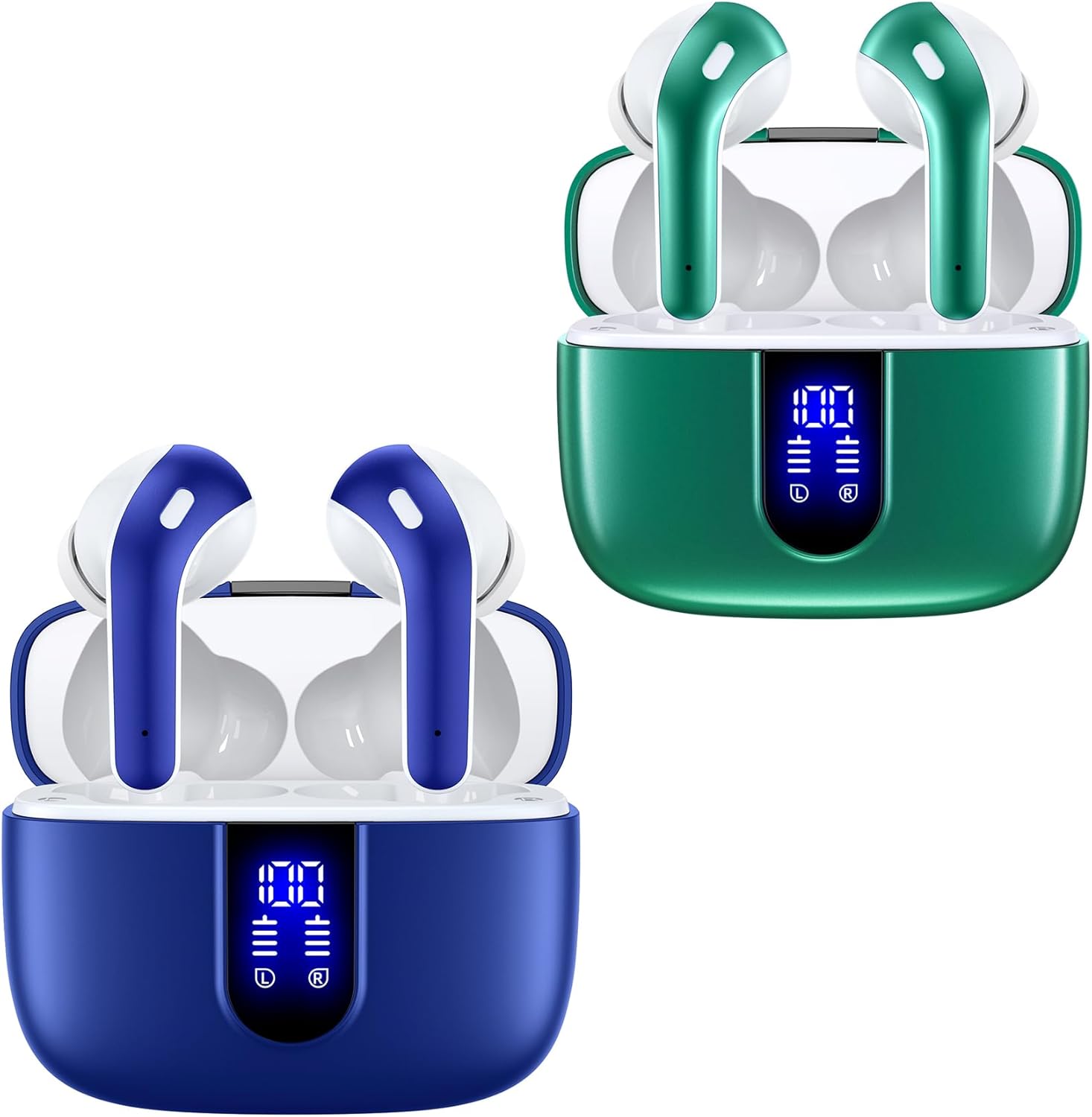 TAGRY X08 earbuds with LED battery display case
